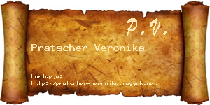 Pratscher Veronika névjegykártya